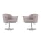 Manhattan Comfort Voyager Swivel Adjustable Accent Chair in Barley and Brushed Metal, PK2 2-AC051-BA - alternate 1